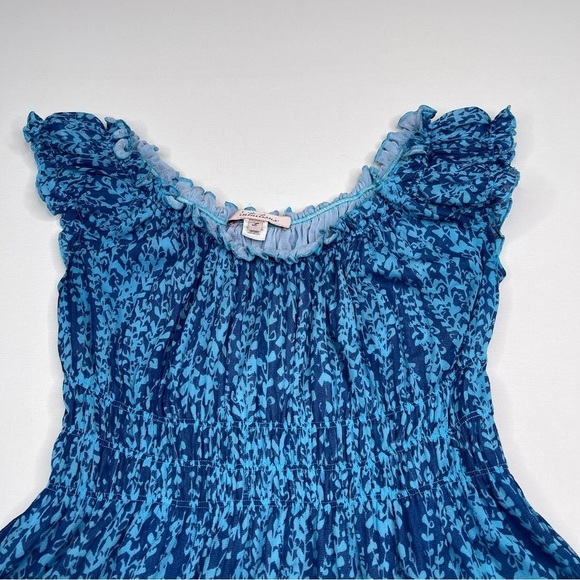 Y2K Babydoll Top Tank Silk Fairy Cottagecore Whimsigoth Romantic Milkmaid Blue - Picture 3 of 14